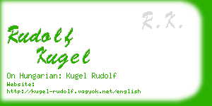 rudolf kugel business card